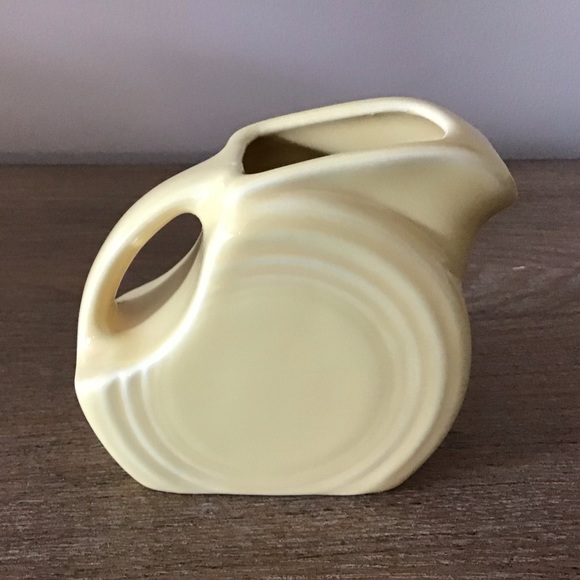 Fiesta Yellow Miniature Disk Pitcher - Picture 2 of 8